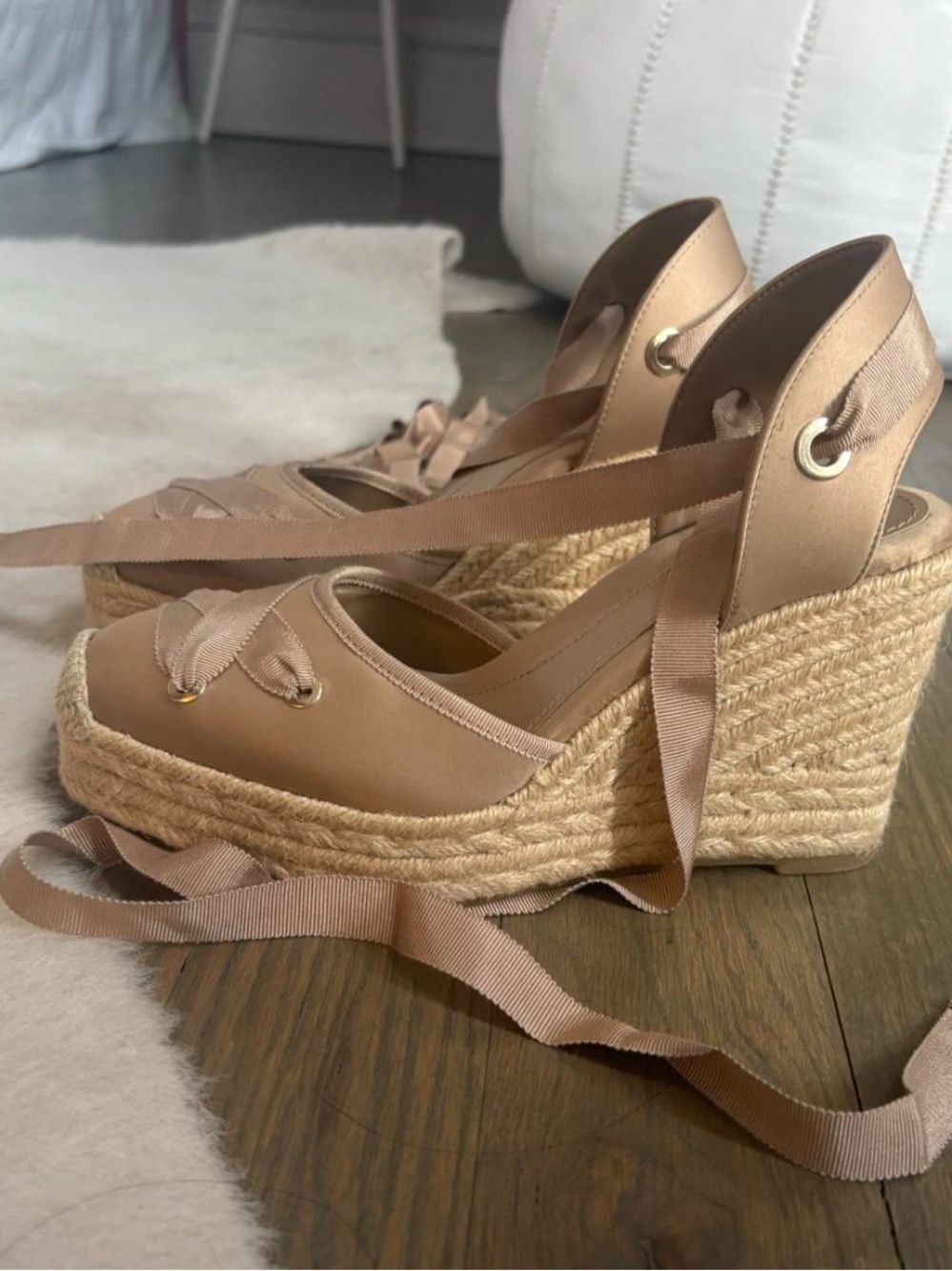 Zara wedges lace up